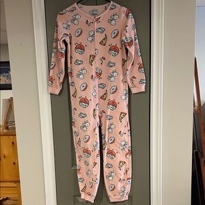 Carter's Light Pink Cartoon Print Zip-Front Onesie